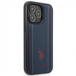 US Polo USHCP14LPFAV iPhone 14 Pro 6.1" navy/navy blue Leather Stitch|mobilo.lv