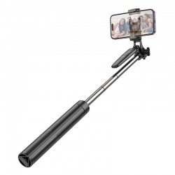 Universal selfie stick with bluetooth remote control tripod K19 Melns