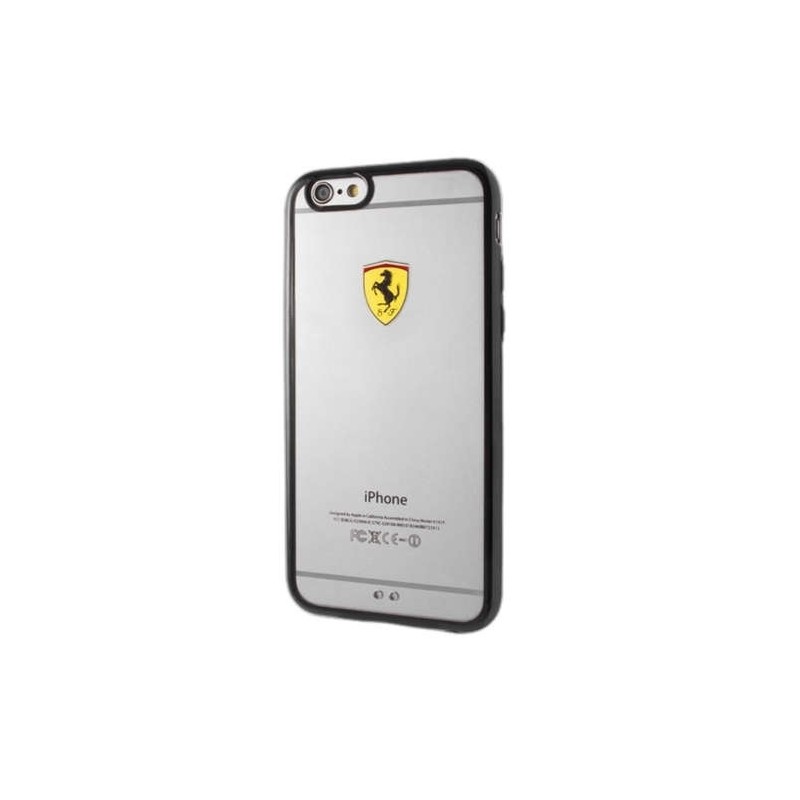 Ferrari Hardcase FEHCP6BK iPhone 6/6S racing shield transparent black|mobilo.lv