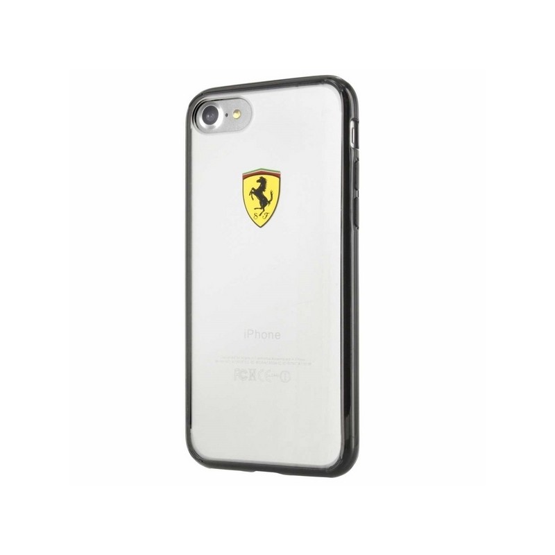 Ferrari Hardcase FEHCP7BK iPhone 7/8/SE 2020 / SE 2022 black/transparent Racing Shield | mobilo.lv