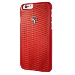 Ferrari Hardcase FEPEHCP6RE iPhone 6/6S perforated aluminum red/red | mobilo.lv