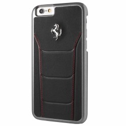 Ferrari Hardcase FESEHCP6BKR iPhone 6/6S 488 black/red stiching | mobilo.lv