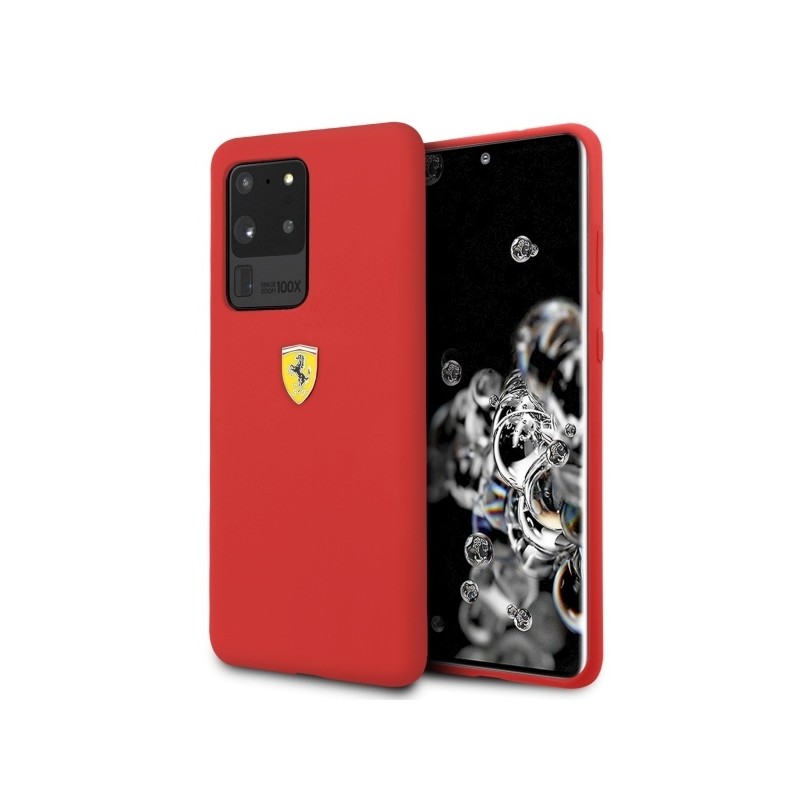 Ferrari Hardcase FESSIHCS69RE S20 Ultra G988 red/red Silicone | mobilo.lv