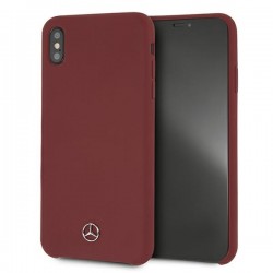 Mercedes MEHCI65SILRE iPhone Xs Max czerwony/red hardcase Silicone Line|mobilo.lv