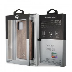 Mercedes MEHCN65VWOLB iPhone 11 Pro Max hard case brązowy/brown Wood Line Walnut|mobilo.lv