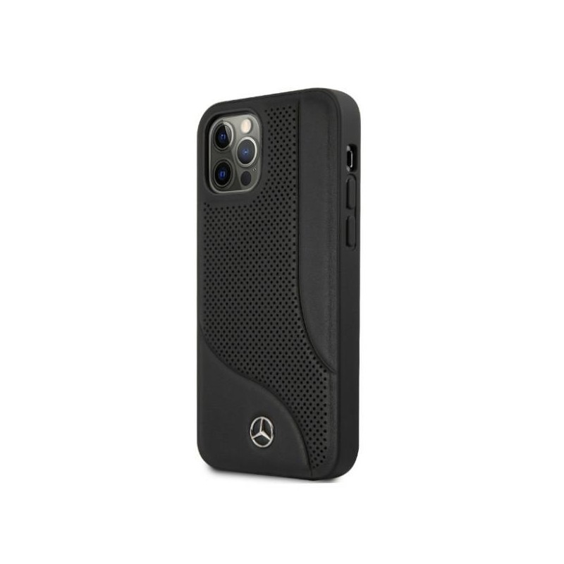 Mercedes MEHCP12LCDOBK iPhone 12 Pro Max 6,7" czarny/black hardcase Leather Perforated Area|mobilo.lv