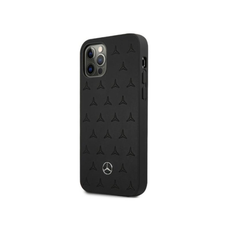 Mercedes MEHCP12LPSQBK iPhone 12 Pro Max 6,7" czarny/black hardcase Leather Stars Pattern|mobilo.lv