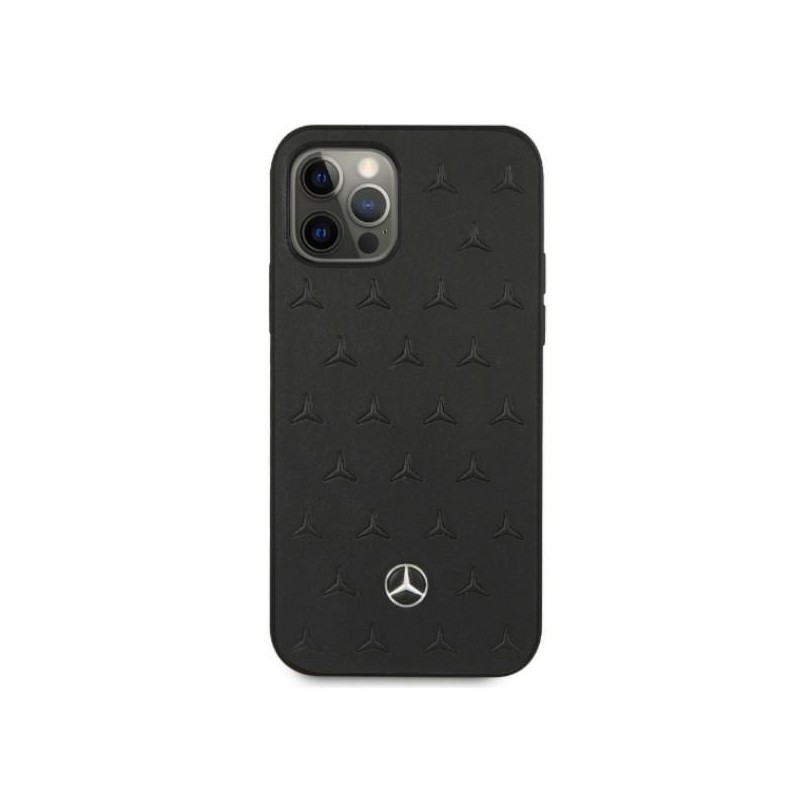 Mercedes MEHCP12LPSQBK iPhone 12 Pro Max 6,7" czarny/black hardcase Leather Stars Pattern|mobilo.lv