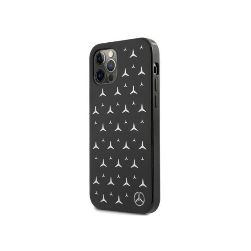 Mercedes MEHCP12MESPBK iPhone 12/12 Pro 6,1" czarny/black hardcase Silver Stars Pattern|mobilo.lv