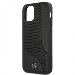 Mercedes MEHCP12SCDOBK iPhone 12 mini 5,4" czarny/black hardcase Leather Perforated Area|mobilo.lv