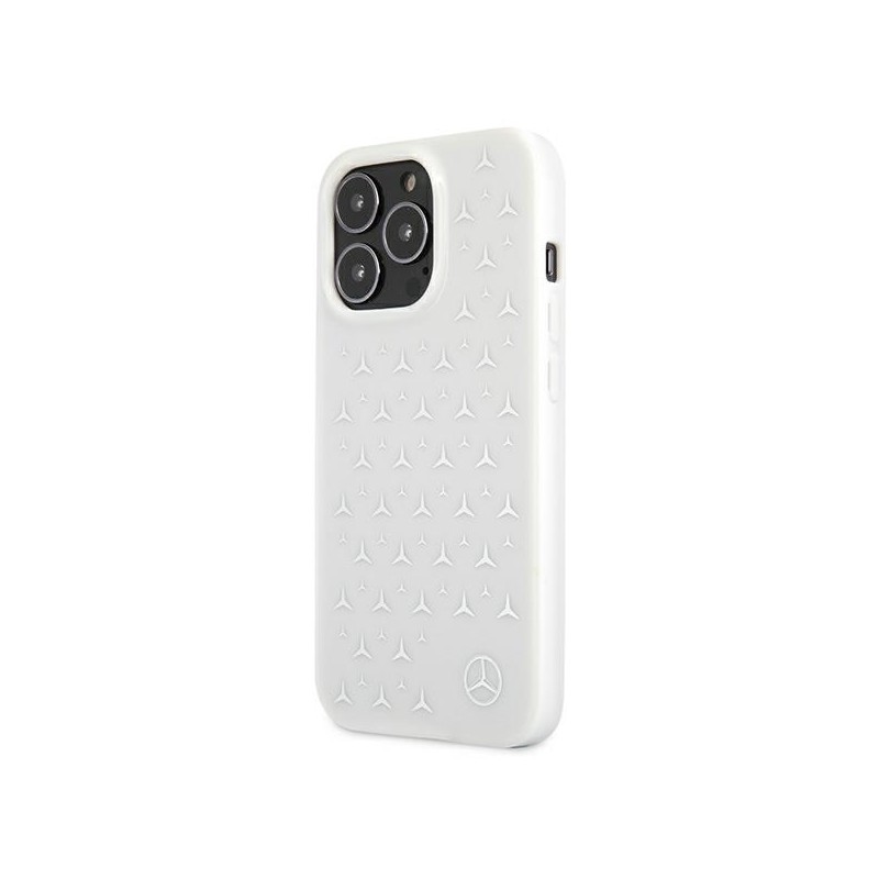 Mercedes MEHCP13LESPWH iPhone 13 Pro / 13 6,1" biały/white hardcase Silver Stars Pattern|mobilo.lv