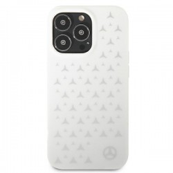Mercedes MEHCP13LESPWH iPhone 13 Pro / 13 6,1" biały/white hardcase Silver Stars Pattern | mobilo.lv