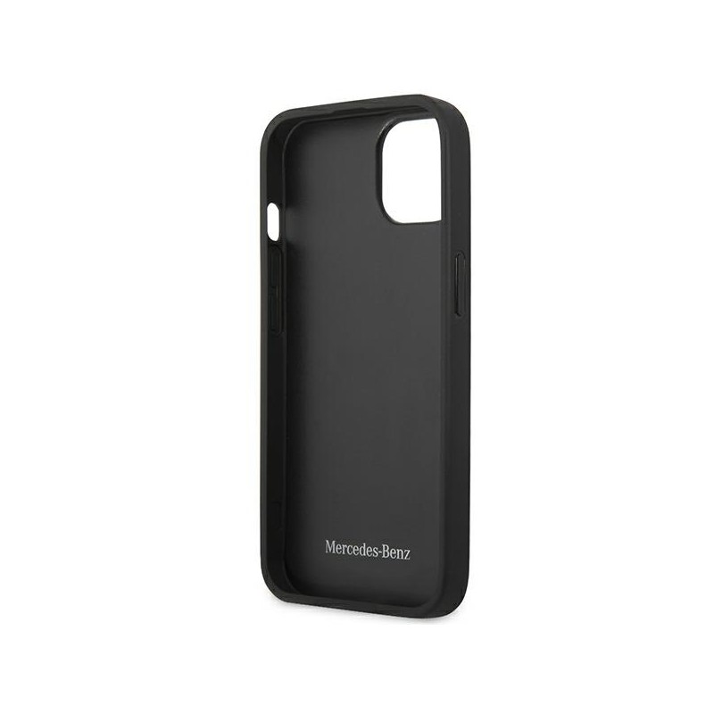 Mercedes MEHCP13MDELBK iPhone 13 6,1" czarny/black hardcase Leather Perforated | mobilo.lv