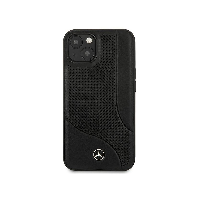 Mercedes MEHCP13SCDOBK iPhone 13 mini 5,4" czarny/black hardcase Leather Perforated Area|mobilo.lv