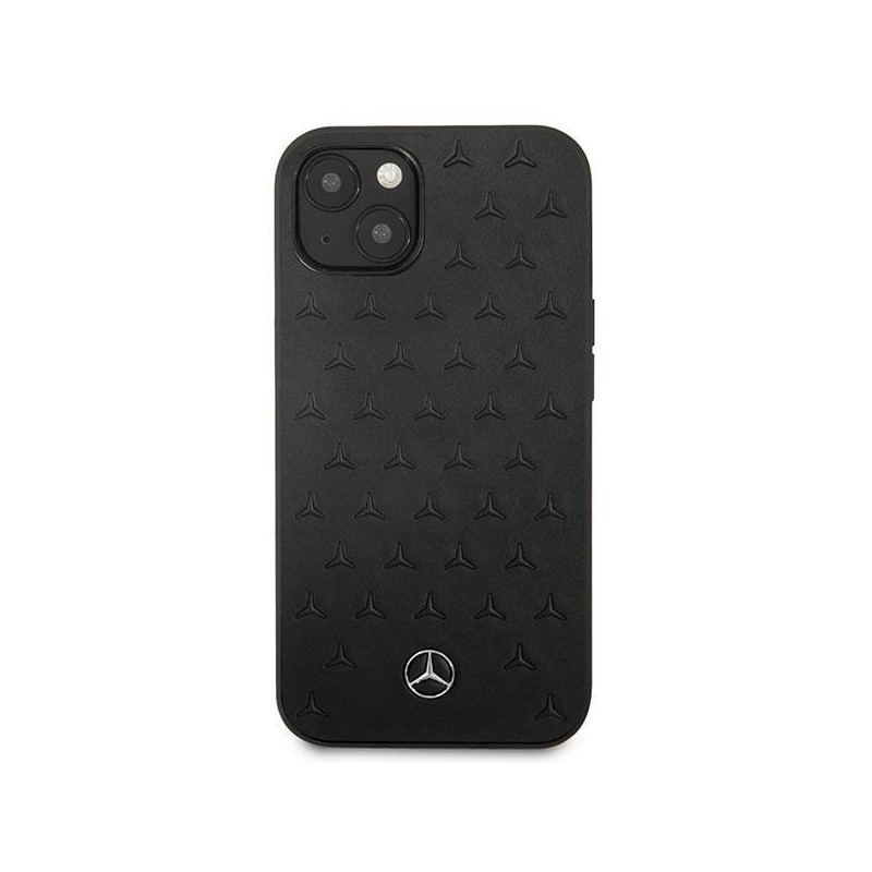 Mercedes MEHCP13SPSQBK iPhone 13 mini 5,4" czarny/black hardcase Leather Stars Pattern | mobilo.lv