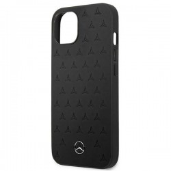 Mercedes MEHCP13SPSQBK iPhone 13 mini 5,4" czarny/black hardcase Leather Stars Pattern | mobilo.lv