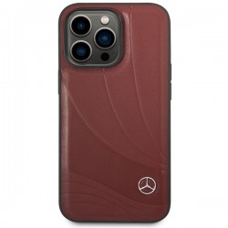 Mercedes MEHCP14L8ROLR iPhone 14 Pro 6.1" black/black hardcase Leather Wave Pattern | mobilo.lv
