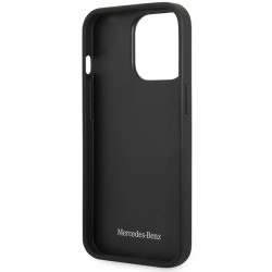 Mercedes Leather Wave Pattern case for iPhone 14 Pro Max - black|mobilo.lv