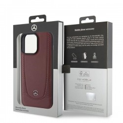 Mercedes MEHCP15LARMRE iPhone 15 Pro 6.1" red/red hardcase Leather Urban Bengale|mobilo.lv