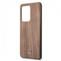 Mercedes MEHCS69VWOLB S20 Ultra G988 hard case brązowy/brown Wood Line Walnut | mobilo.lv