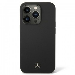 Mercedes MEHMP14XSILBK iPhone 14 Pro Max 6.7" black/black hardcase Silicone Line Magsafe | mobilo.lv