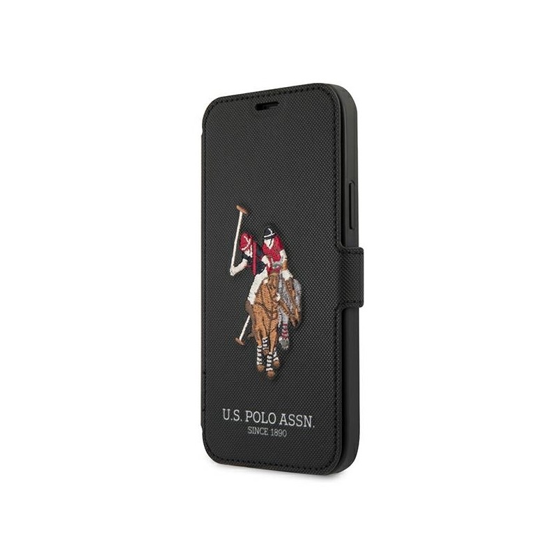 US Polo USFLBKP12LPUGFLBK iPhone 12 Pro Max 6,7" czarny/black book Polo Embroidery Collection|mobilo.lv