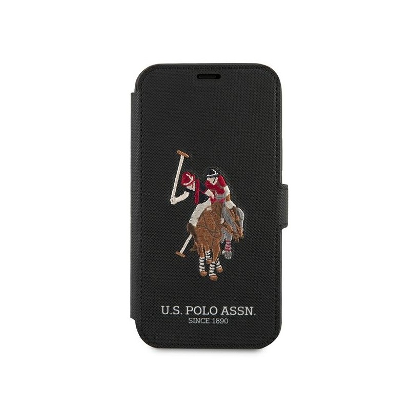 US Polo USFLBKP12LPUGFLBK iPhone 12 Pro Max 6,7" czarny/black book Polo Embroidery Collection|mobilo.lv
