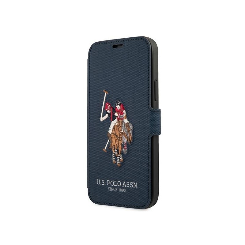 US Polo USFLBKP12LPUGFLNV iPhone 12 Pro Max 6,7" granatowy/navy book Polo Embroidery Collection | mobilo.lv