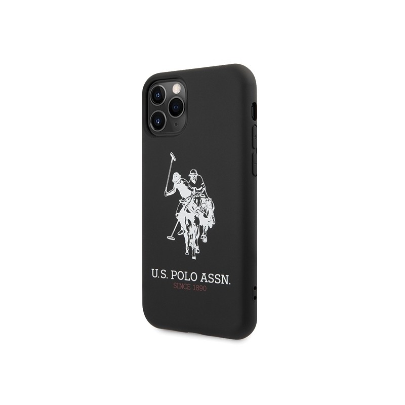 US Polo USHCN65SLHRBK iPhone 11 Pro Max czarny/black Silicone Collection | mobilo.lv