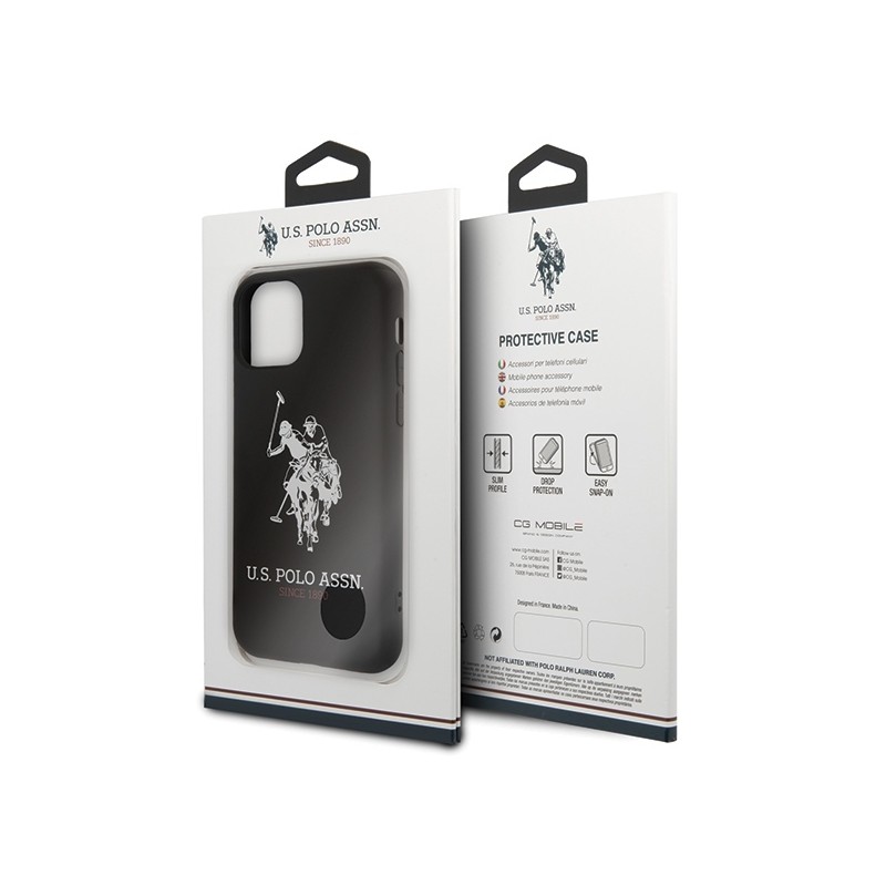US Polo USHCN65SLHRBK iPhone 11 Pro Max czarny/black Silicone Collection | mobilo.lv