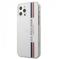 US Polo USHCP12MPCUSSWH iPhone 12/12 Pro 6,1" biały/white Tricolor Collection | mobilo.lv