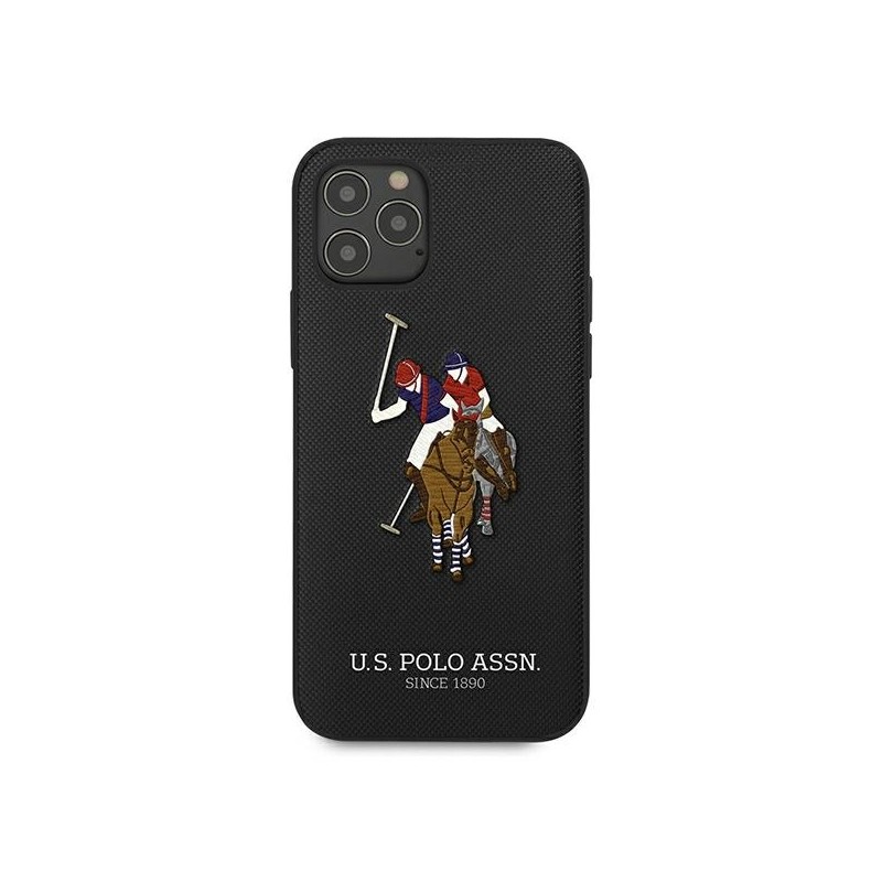 US Polo USHCP12MPUGFLBK iPhone 12/12 Pro 6.1" black/black Polo Embroidery Collection | mobilo.lv