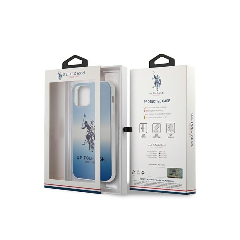 US Polo USHCP12SPCDGBL iPhone 12 mini 5,4" niebieski/blue Gradient Collection | mobilo.lv
