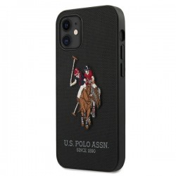 US Polo USHCP12SPUGFLBK iPhone 12 mini 5,4" czarny/black Polo Embroidery Collection|mobilo.lv