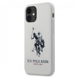 US Polo USHCP12SSLHRWH iPhone 12 mini 5,4" biały/white Silicone Collection|mobilo.lv