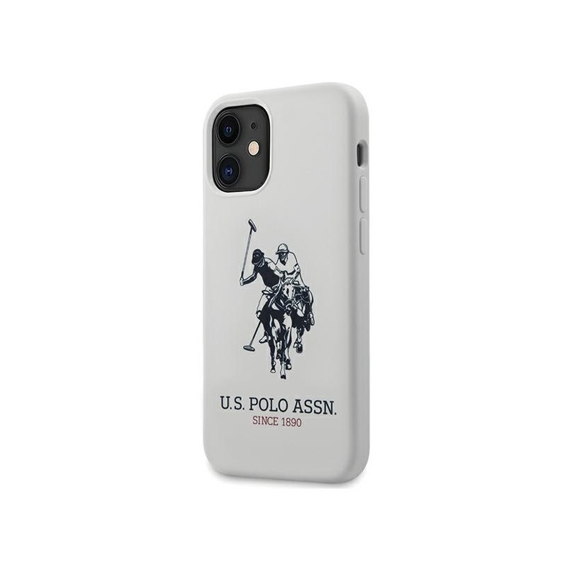 US Polo USHCP12SSLHRWH iPhone 12 mini 5,4" biały/white Silicone Collection|mobilo.lv