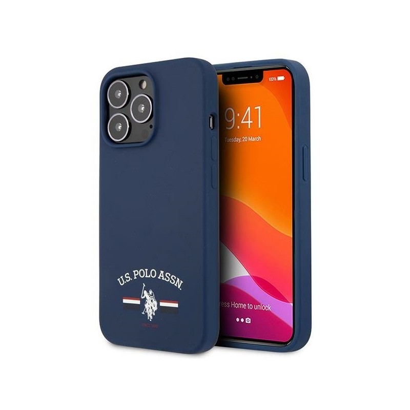 US Polo USHCP13LSFGV iPhone 13 Pro / 13 6,1" granatowy/navy Silicone Collection|mobilo.lv
