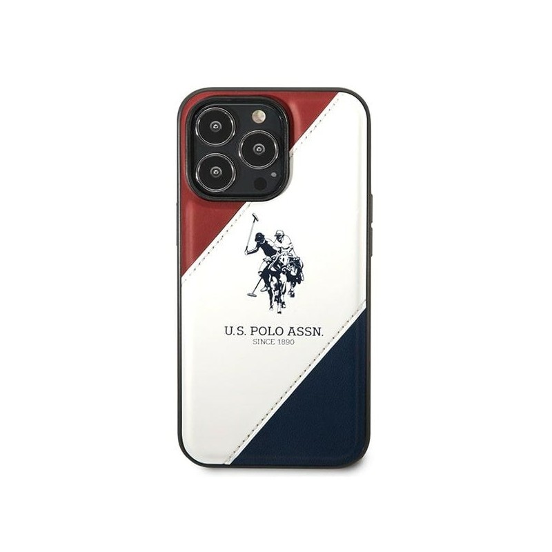 US Polo USHCP14LPSO3 iPhone 14 Pro 6.1" white/white Tricolor Embossed|mobilo.lv