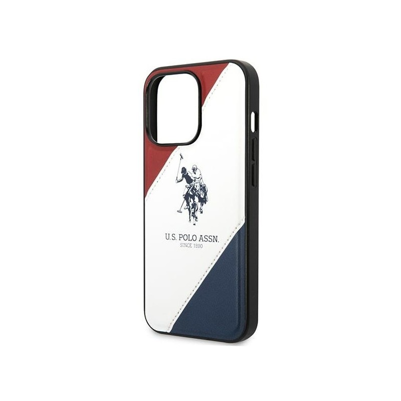 US Polo USHCP14LPSO3 iPhone 14 Pro 6.1" white/white Tricolor Embossed|mobilo.lv
