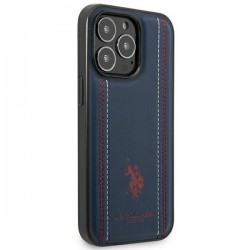 US Polo USHCP14XPFAV iPhone 14 Pro Max 6.7" navy/navy blue Leather Stitch|mobilo.lv