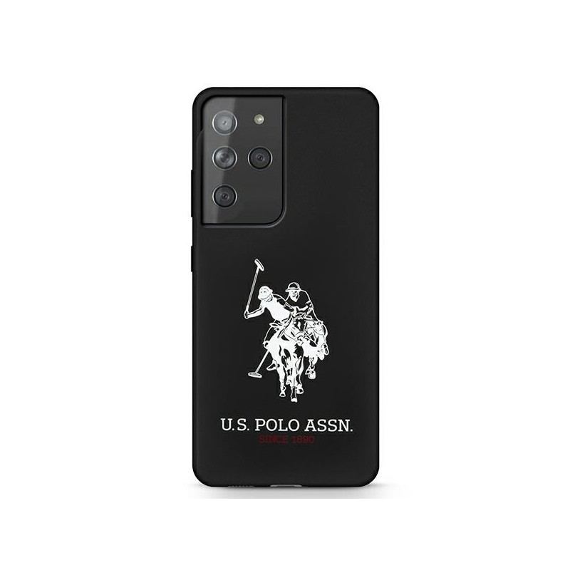 US Polo USHCS21LSLHRBK S21 Ultra G998 czarny/black Silicone Logo|mobilo.lv