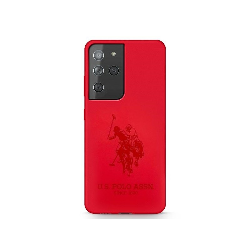 US Polo USHCS21LSLHRTRE S21 Ultra G998 czerwony/red Silicone On Tone | mobilo.lv