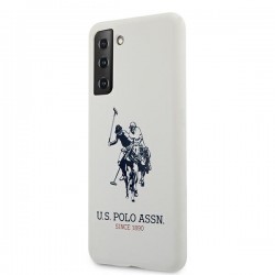 US Polo USHCS21SSLHRWH S21 G991 biały/white Silicone Logo | mobilo.lv