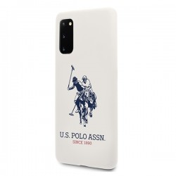 US Polo USHCS62SLHRWH S20 G980 biały/white Silicone Collection | mobilo.lv