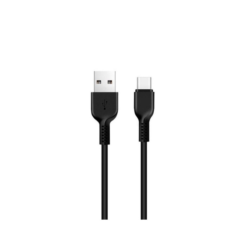 Universal cable USB A to Type C 2,4A X20 2 m Melns | mobilo.lv