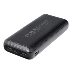 Universal Powerbank 20000mah Melns