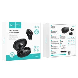 Universal wireless bluetooth earphones TWS EW11 Melns|mobilo.lv