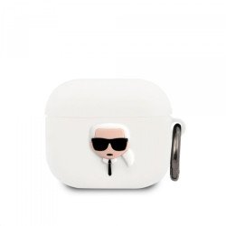 Bezvadu austiņu apvalks Apple Karl Head KLACA3SILKHWH White, With Design