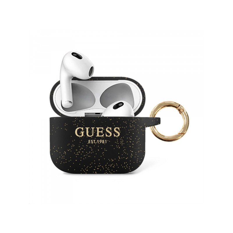 Bezvadu austiņu apvalks Apple Glitter Collection GUA3SGGEK Black, With Design