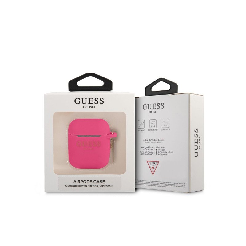 Bezvadu austiņu apvalks Apple GUA3LSC4EF Bright Pink, With Text